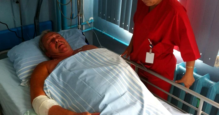 Helmuth Duckadam pe patul de spital / Foto: Mediafax