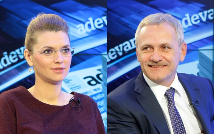 Liderul PNL Alina Gorghiu şi preşedintele PSD Liviu Dragnea FOTO Adevărul