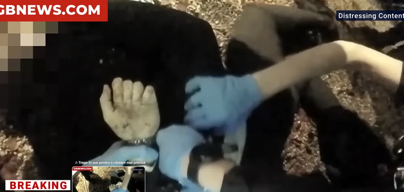 Momentul încătușării FOTO captură YouTube GB News