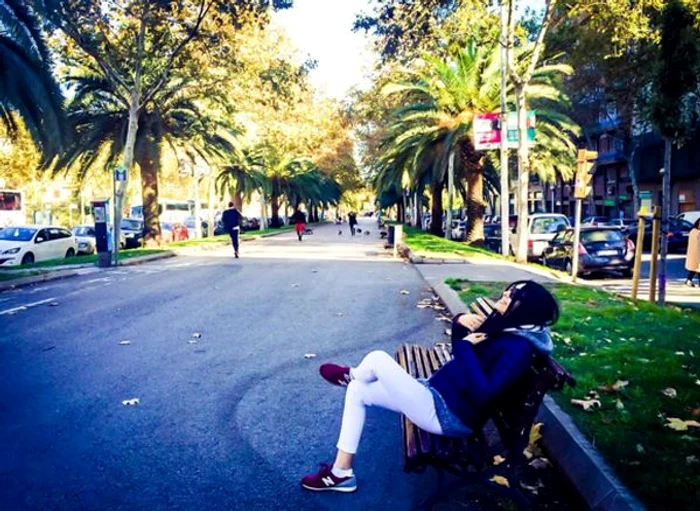 Știrista a prins începutul iernii în Barcelona