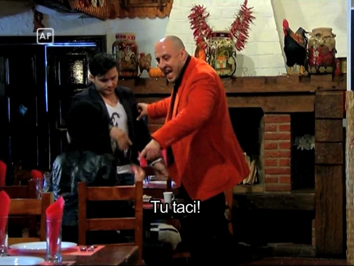 Vârciu a sărit la bătaie într-un restaurant (Foto: Antena 1)
