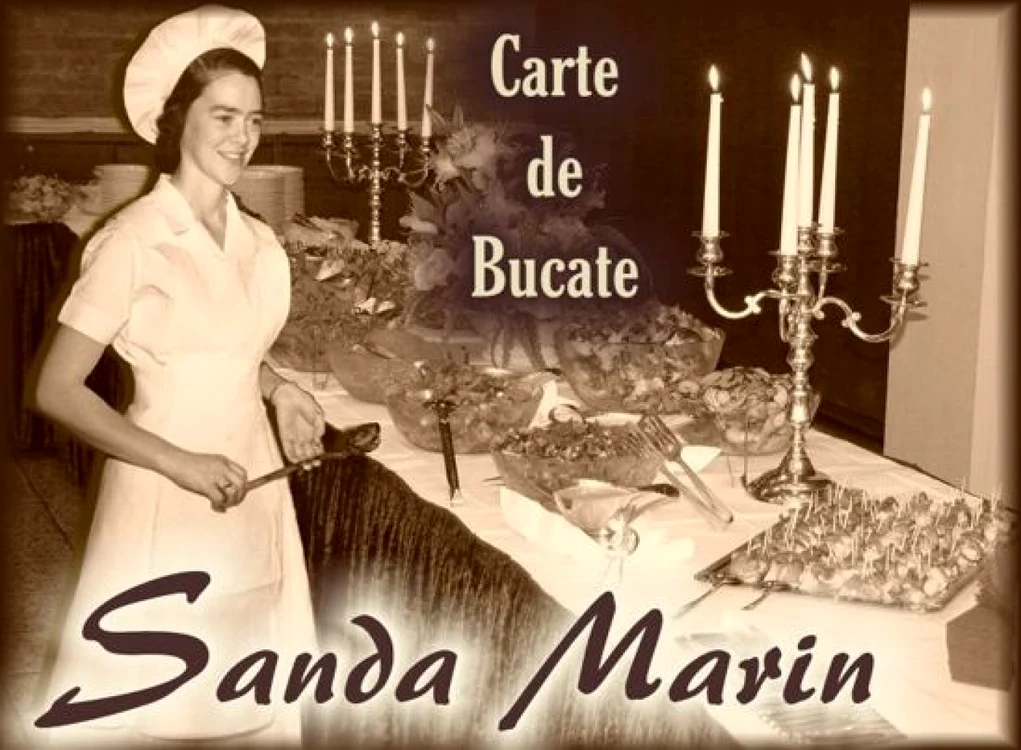 Cecilia Maria Simionescu, cea care şi-a luat pseudonimul Sanda Marin, pe coperta volumului "Carte de Bucate" FOTOwikipedia.org