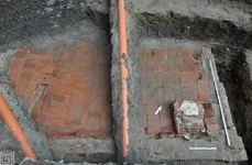 Cercetări arheologice în curtea interioară a Palatului Universității din București (foto: Muzeul Municipiului București)