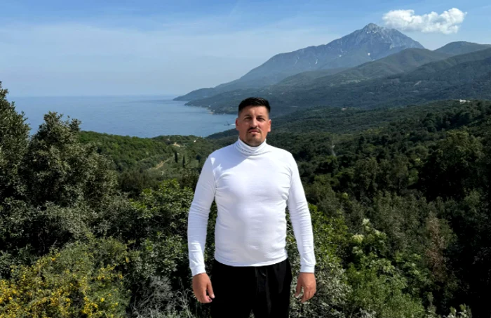 Ionuț Moșailov la Muntele Athos FOTO: Facebook