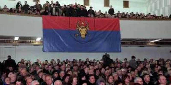 FOTO: www.gzt.md Ședința Congresului Civic convocată de comuniști la Bălți