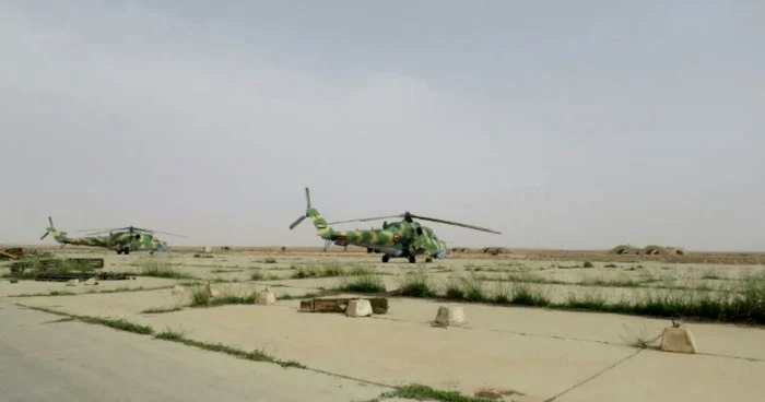 Elicopter sirian la baza Dmeir FOTO AFP
