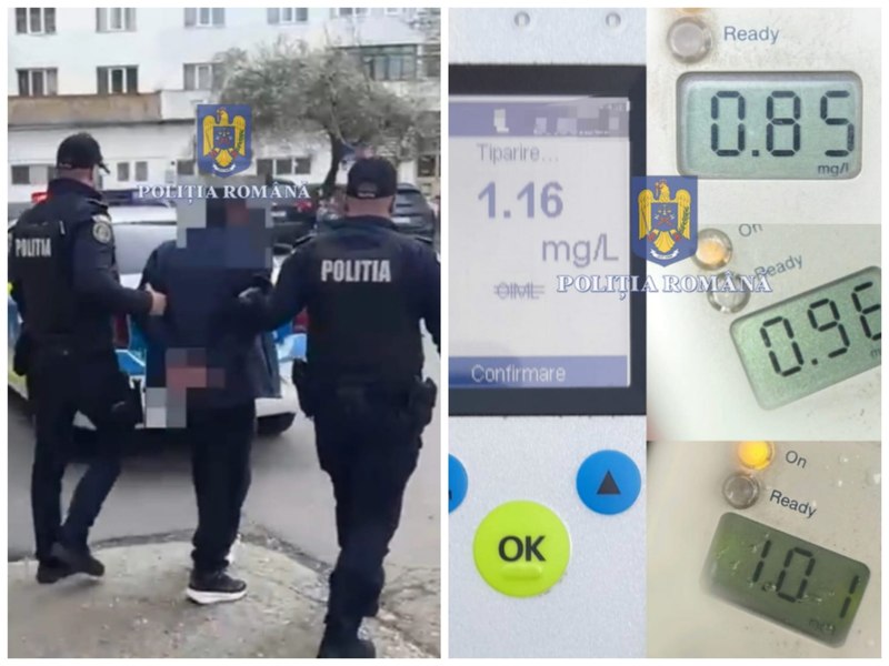 Șofer din Craiova, surprins de patru ori beat la volan și cu permisul suspendat. După ultima ispravă a fost reținut