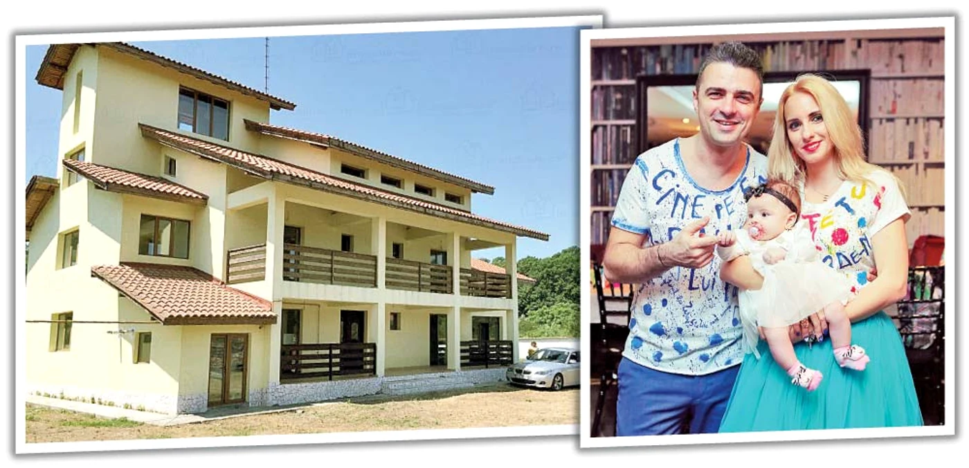Casa are 8 camere, un living şi patru băi, mult prea mult pentru trei suflete: Cornel, Eliza şi micuţa Zara