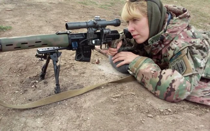 Eroina ucraineană Olena Bilozerska, unul dintre cei mai buni lunetişti din luptele din Donbas