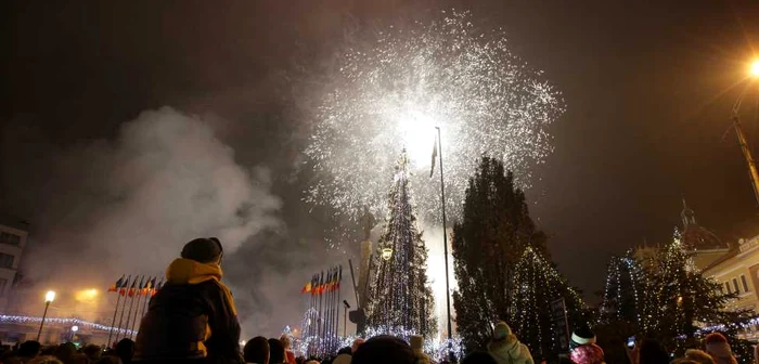 În Piaţa Constituţiei din Capitală este organizată cea mai mare petrecere de Anul Nou. FOTO Adevărul