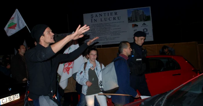 Tudor Chirila s-a aflat printre participanţii la marşul anti-RMGC din Cluj. FOTO: monitorulcj.ro