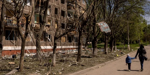 Imagine din orasul Kramatorsk regiunea Donetk estul Ucrainei 6-7 mai 2022 FOTO Getty Images