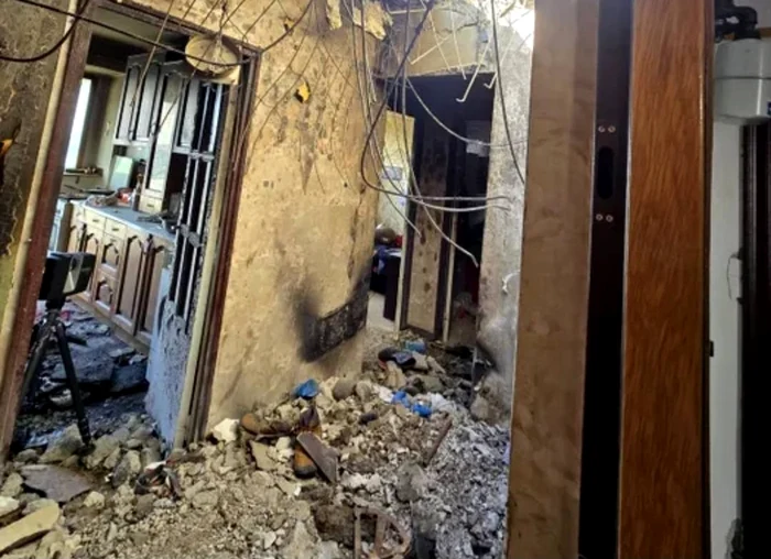 Apartamentul peste care s-a prăbușit drona rusească FOTO: Facebook