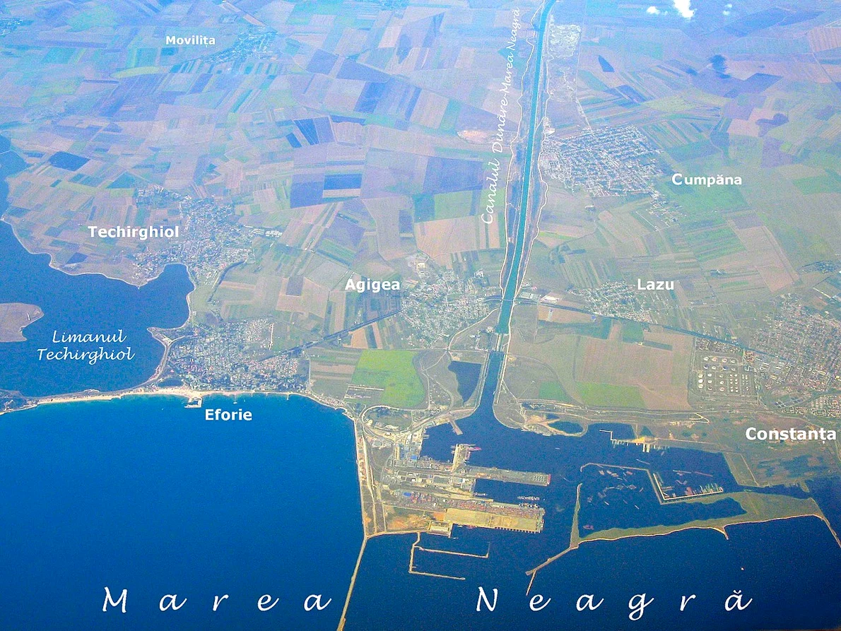 Marea Neagră și Canalul Dunăre-Marea Neagră (© Aleksasfi / Wikimedia Commons)