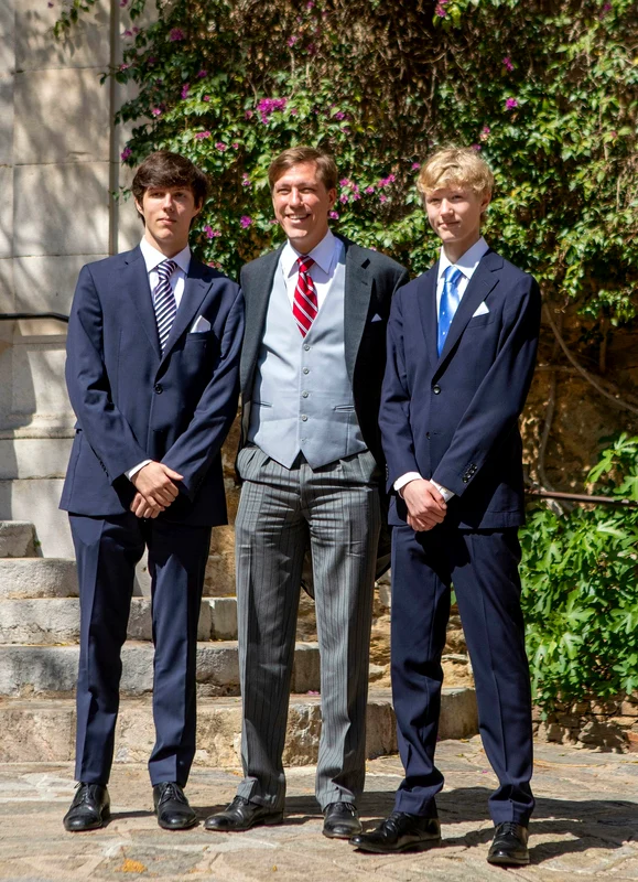 Prințul Louis al Luxemburgului cu Prințul Gabriel de Nassau și Prințul Noah de Nassau. FOTO: Profimedia