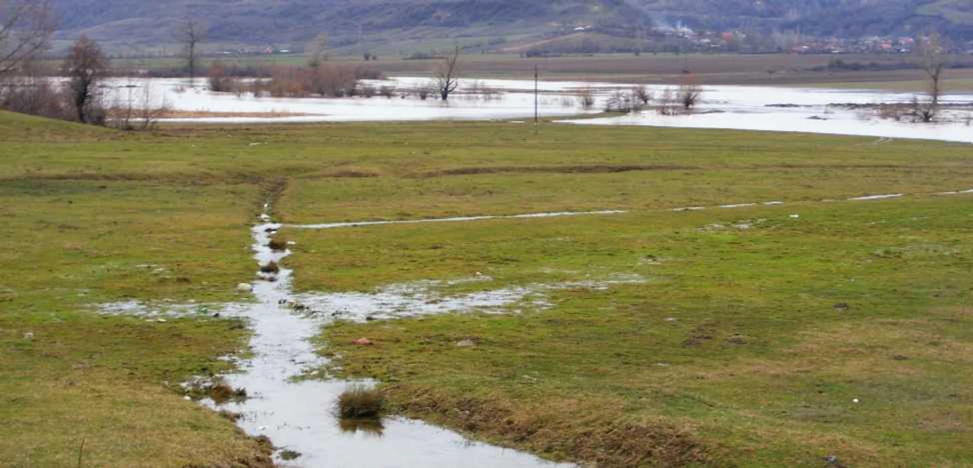 Terenuri agricole inundate în zona Corcova FOTO Corina Macavei