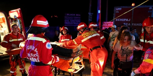 accident microbuz cazut in Dambovita FOTO ISU