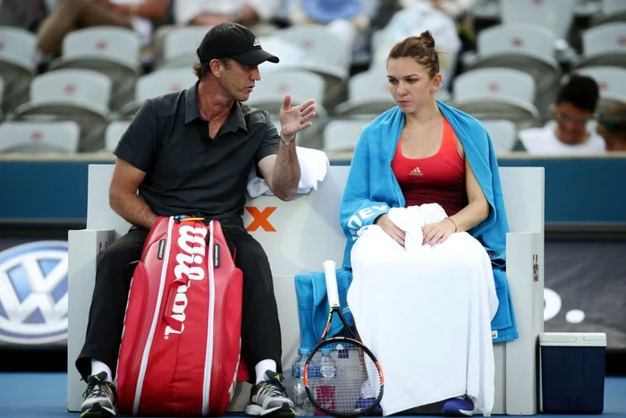 Darren Cahill şi Simona Halep