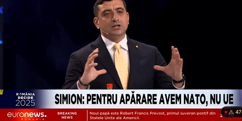 george simion dezbatere euronews foto captura vid