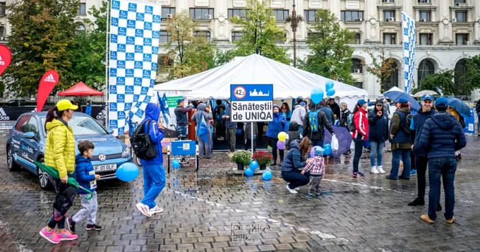 Imagine de la acţiunea din Bucureşti FOTO Uniqa