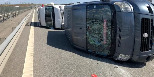 Accident pe Autostrada Vestului FOTO ISU Arad