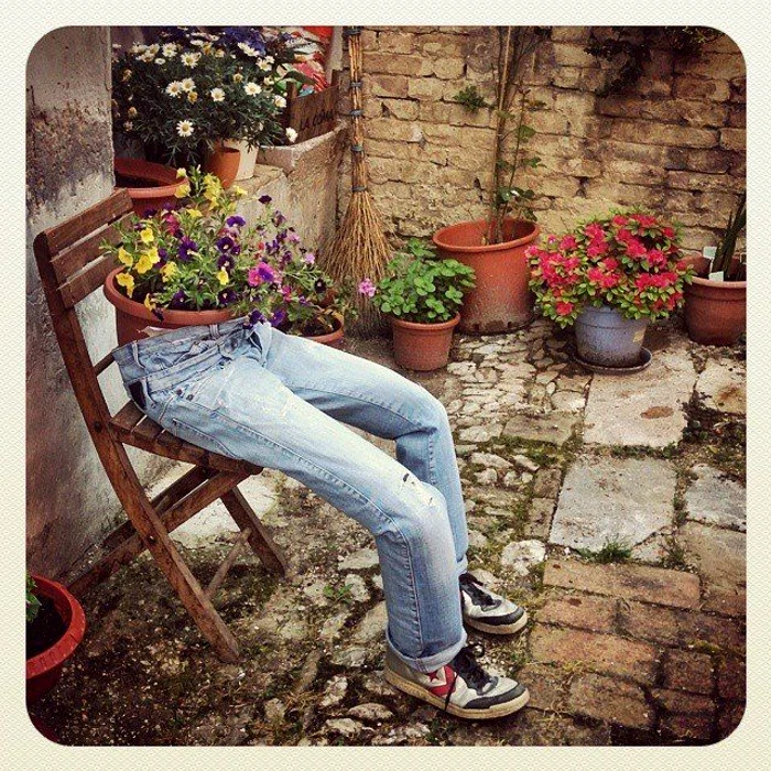 Ghiveci din blugi - Foto: Pinterest