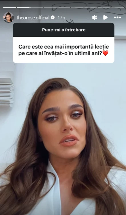 Theo Rose răspunde întrebărilor fanilor - Foto: captură InstaStory 