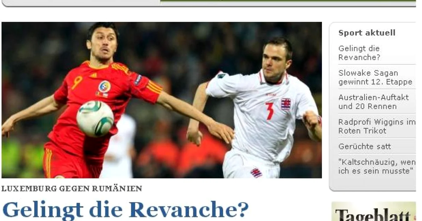 Imagine din ziarul Tageblatt