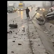 Accident pe E 85. Captură video Mesagerul de Neamț