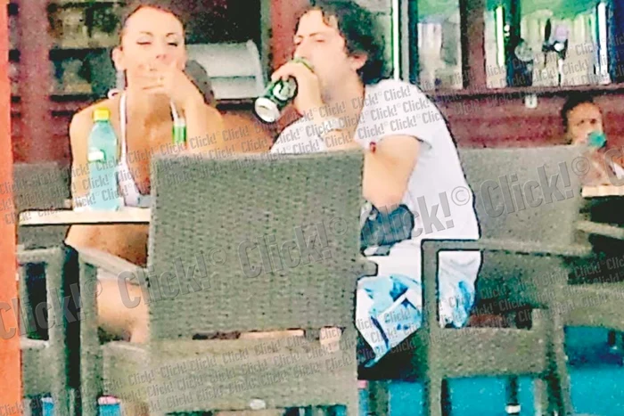 Monica Irimia şi Shaun Taylor s-au sărutat cu foc, la o terasă (FOTOGRAFII: MIHAI IONESCU)