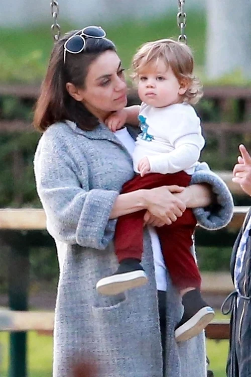 *EXCLUSIVE* Mila Kunis spends her Sunday at the park with son Dimitri jpeg