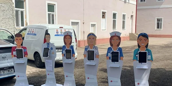 Asistenti virtuali în spitalul Covid din Tg Mures FOTO
