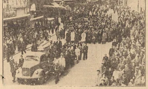 Funeraliile comisarului Gheorghe Șincai, imagine publicată de ziarul „Universul” din 12 octombrie 1945