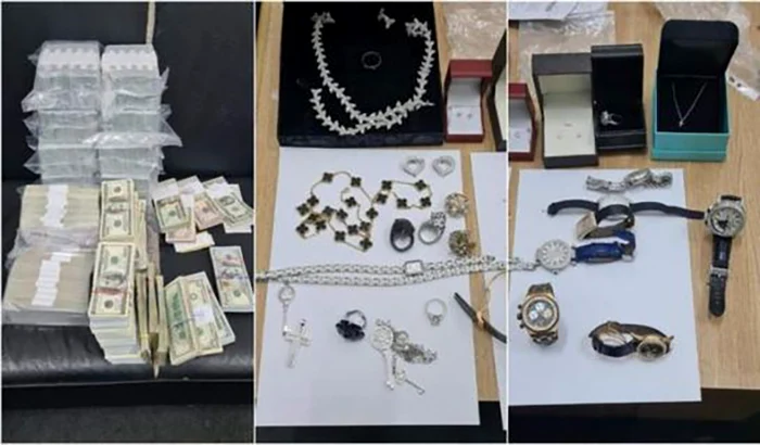 Banii, ceasurile și bijuteriile de lux găsite în bagajul ucrainenilor FOTO Poliția de Frontieră