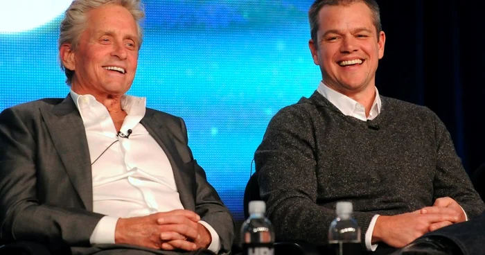 Actorii Michael Douglas şi Matt Damon, protagoniştii peliculei „Behind the Candelabra“ FOTO Reuters