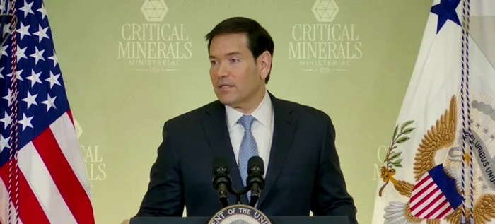 Marco Rubio la deschiderea summit-ului mineralelor critice/FOTO:X
