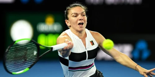 Simona Halep în partida contra americancei Sofia Kenin la turneul Australian Open 2019 în Melbourne Australia17 ianuarie 2019 FOTO EPA-EFE / Julian Smith 