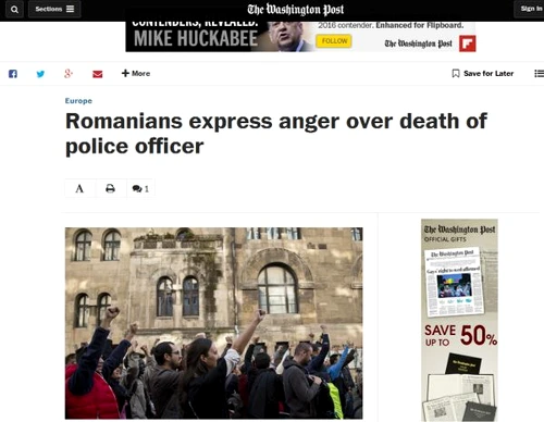 Protestele pentru demiterea lui Gabriel Oprea au ajuns în presa străină