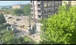GIF TIR scăpat de sub control la Constanța 