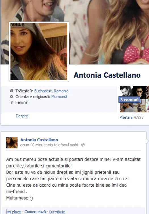 Antonia îşi "ceartă" fanii