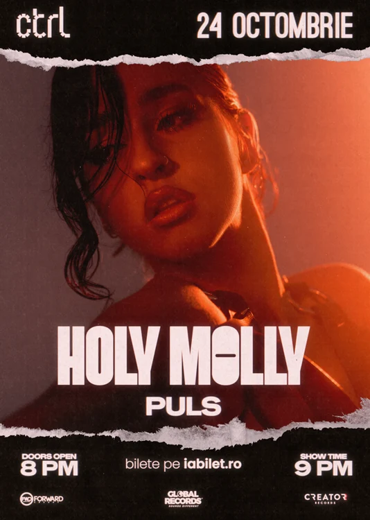 Holy Molly - afiș primul concert exclusiv solo PULS