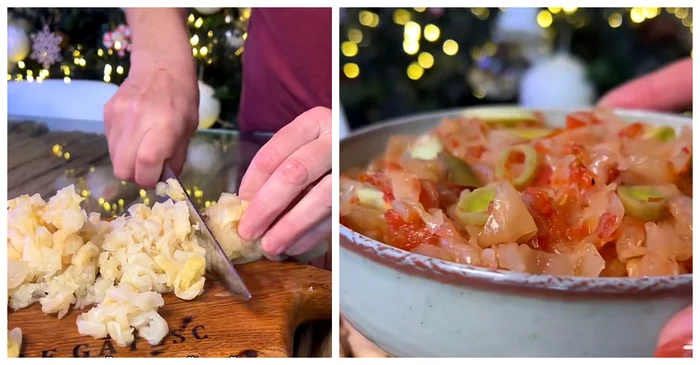 Salată de varză murată, rețeta autentică din toate timpurile / FOTO: Colaj captură video TikTok