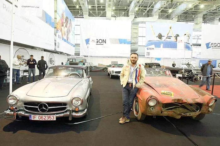 
    Cătălin Ghigea a adus la SAB 2014 două maşini gemene: una ruginită şi cealaltă “tunată”  