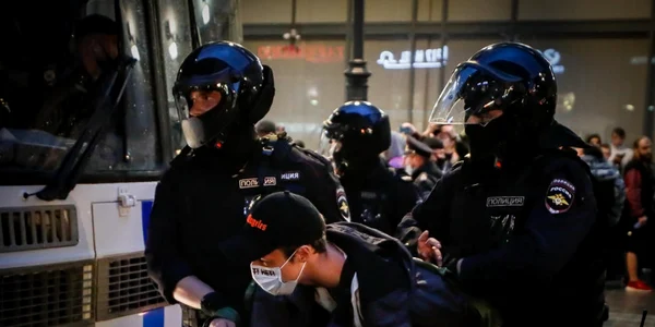 Protestatar arestat la Moscova FOTO EPA-EFE