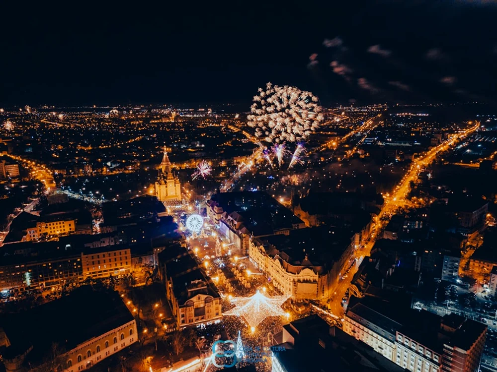 Revelionul din Piața Victoriei FOTO Casa de Cultură a Timișoarei
