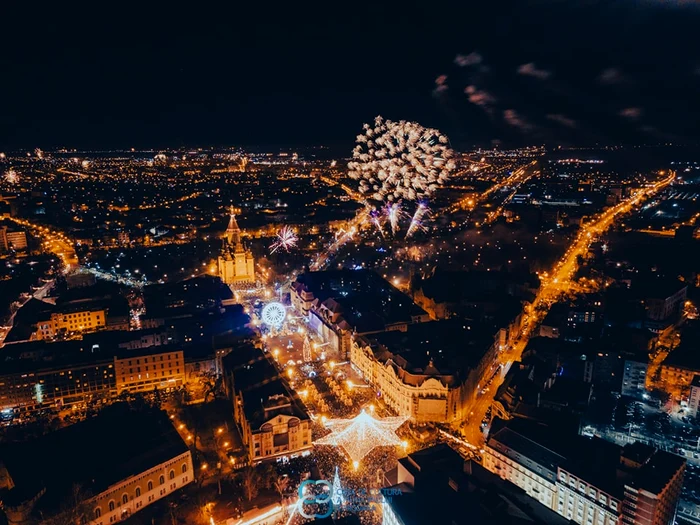 Revelionul din Piața Victoriei FOTO Casa de Cultură a Timișoarei