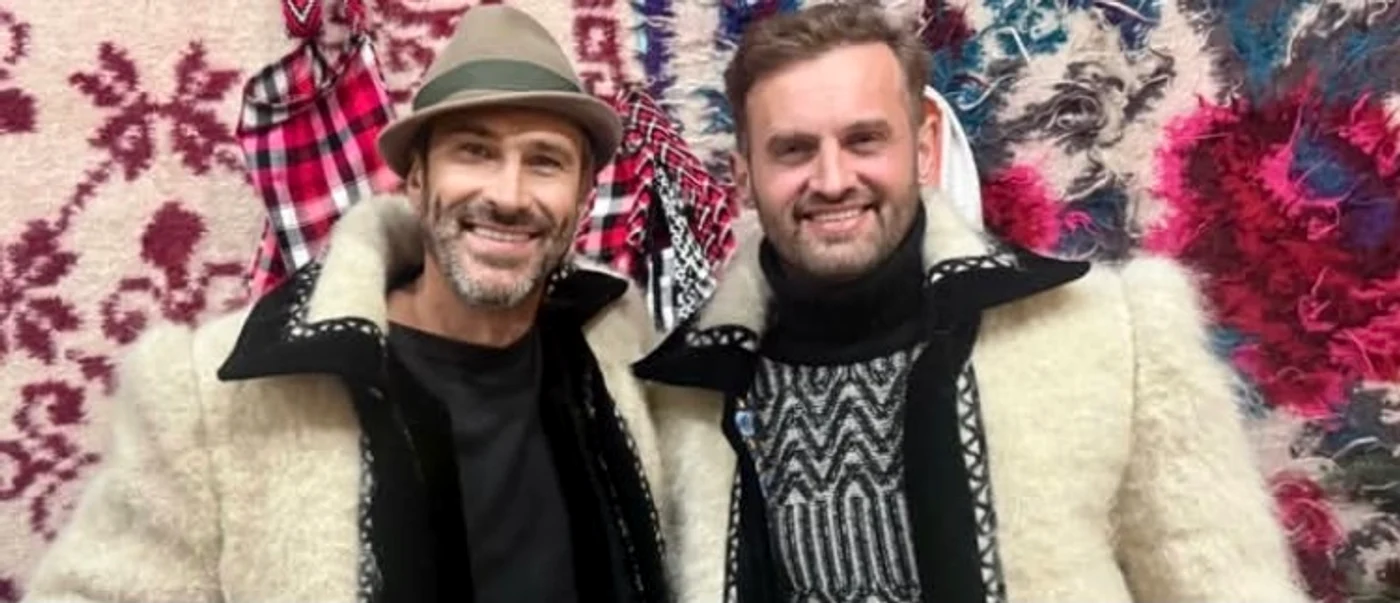 Nicolai Tand și Sorin Brotnei, colindători prin Rozavlea foto: Instagram 