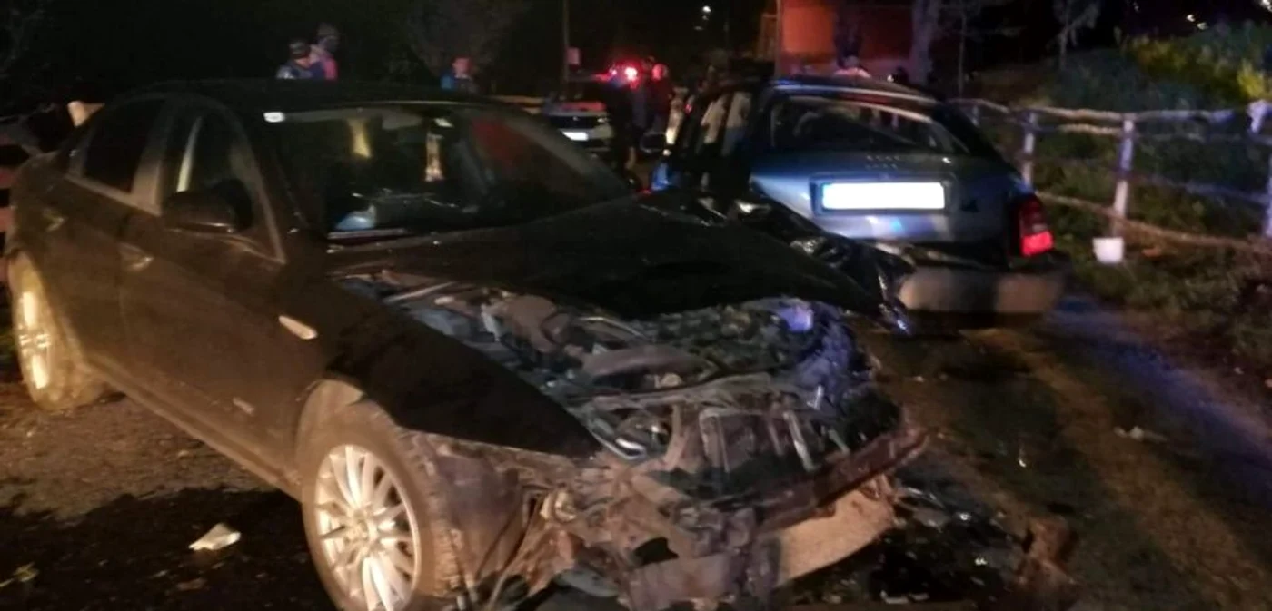 Imagine de la accidentul produs pe drumul naţional din Apuseni