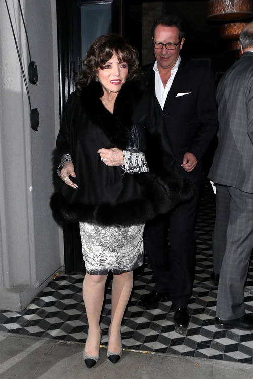 Joan Collins out for a date night with her man Percy Gibson at Craig's jpeg