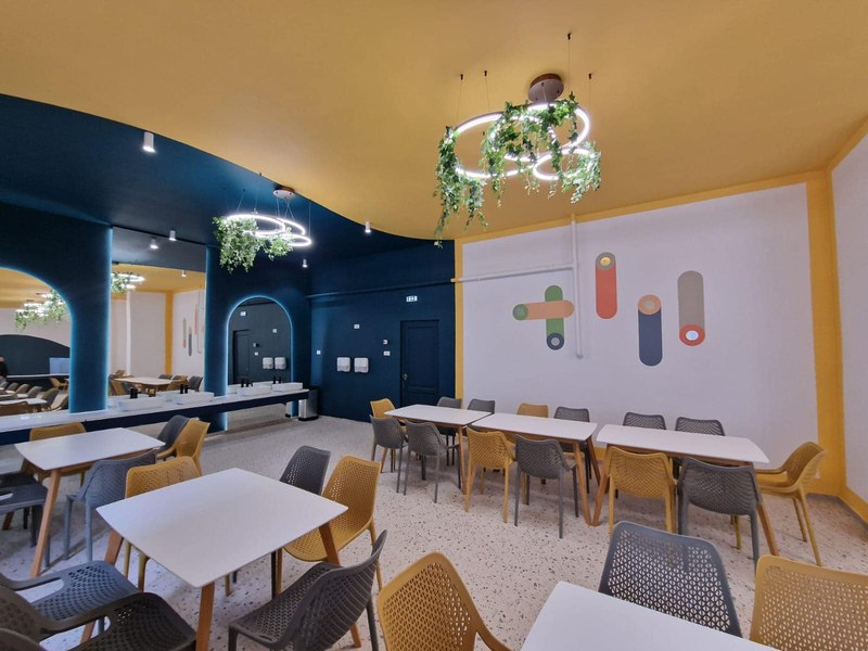 Cantina Colegiului Bănățean din Timișoara, renovată spectaculos. „A fost schimbat tot. Totul este nou“ FOTO